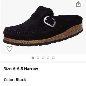 Birkenstock Buckley Clog Black Size 36 NWT